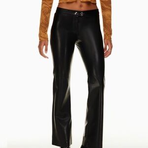 Aritzia Welfred low rise leather bootcut  pants